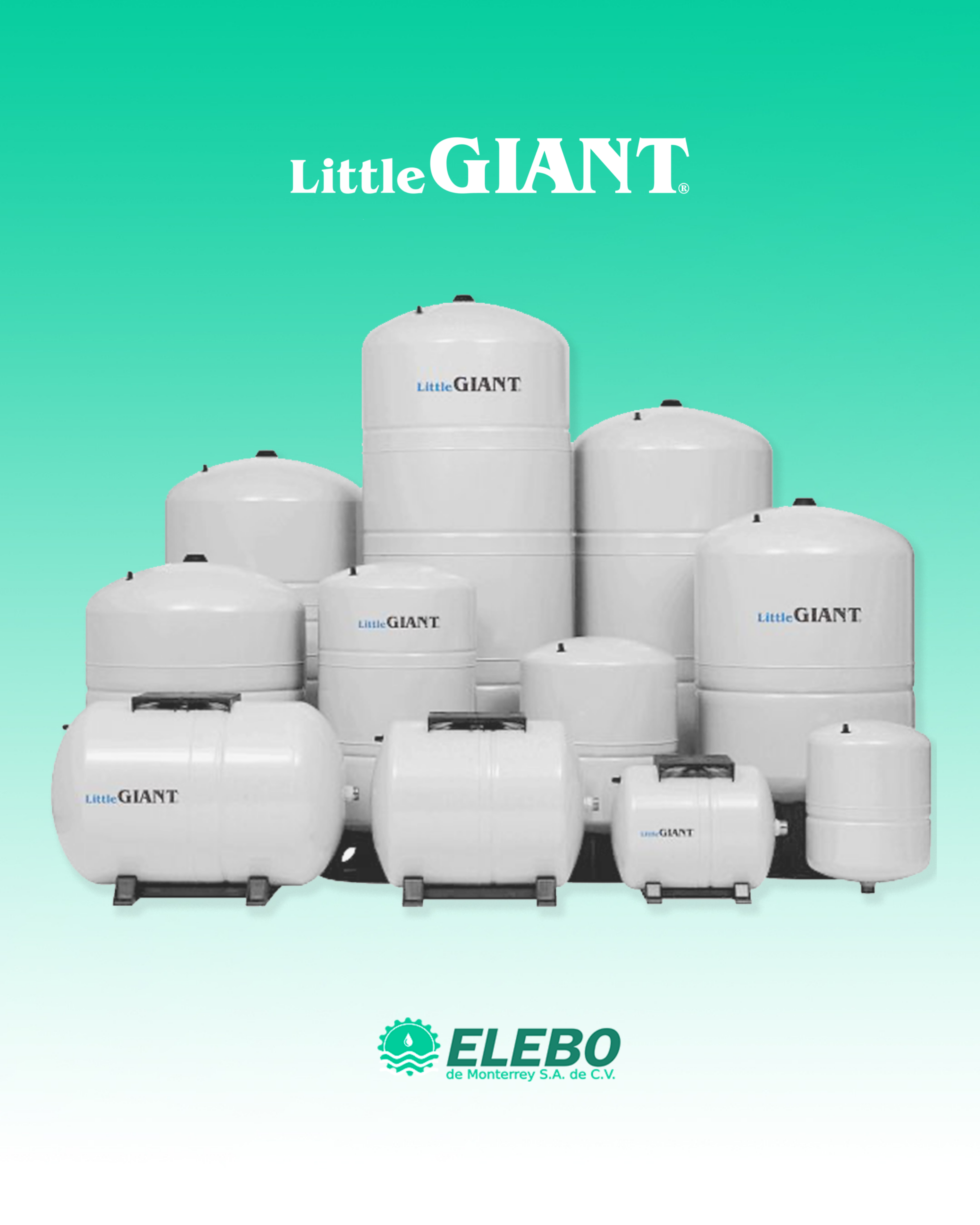 Tanques Hidroneumáticos Verticales con Base Plástica - Little Giant en Monterrey