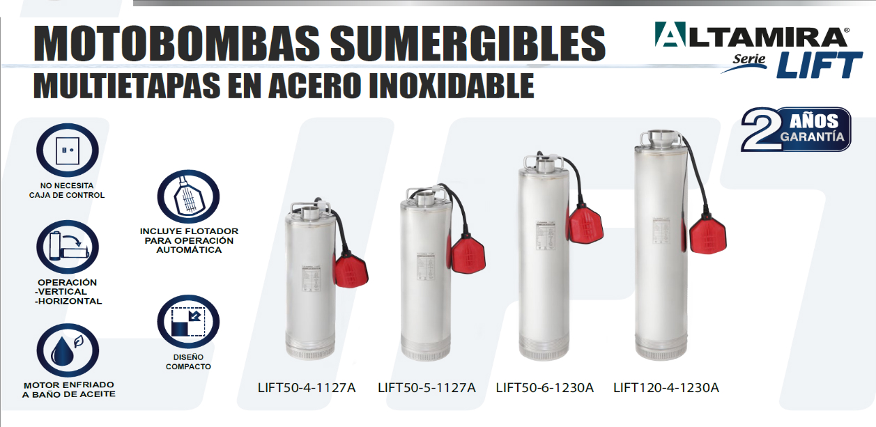 Serie LIFT (Motobomba), Bombas Sumergibles en Monterrey