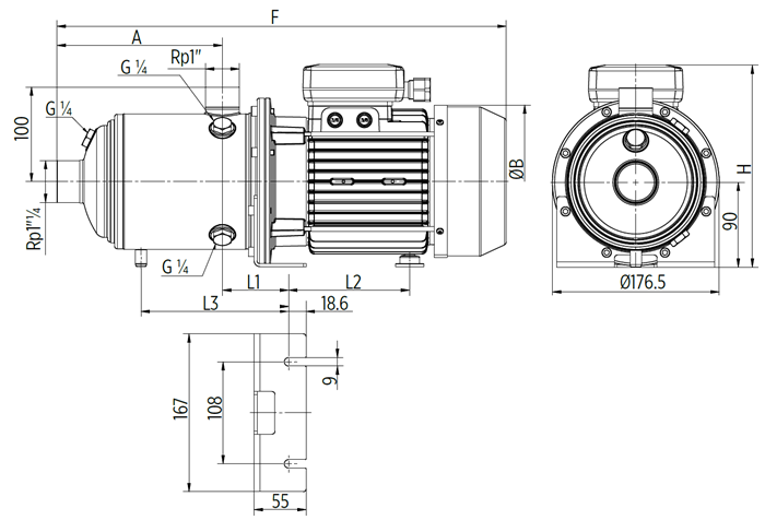 Bombas Multietapa Serie MH con motor IEC en Monterrey