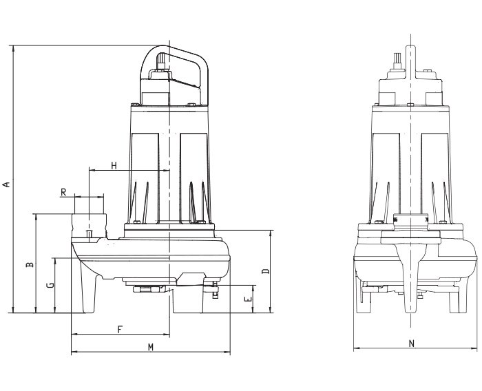 Bombas para aguas negras Serie FWS-2 Franklin Electric