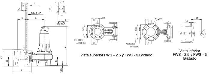Pedestal Bridado, Accesorio para Serie FWS-2.5 y 3 en Monterrey
